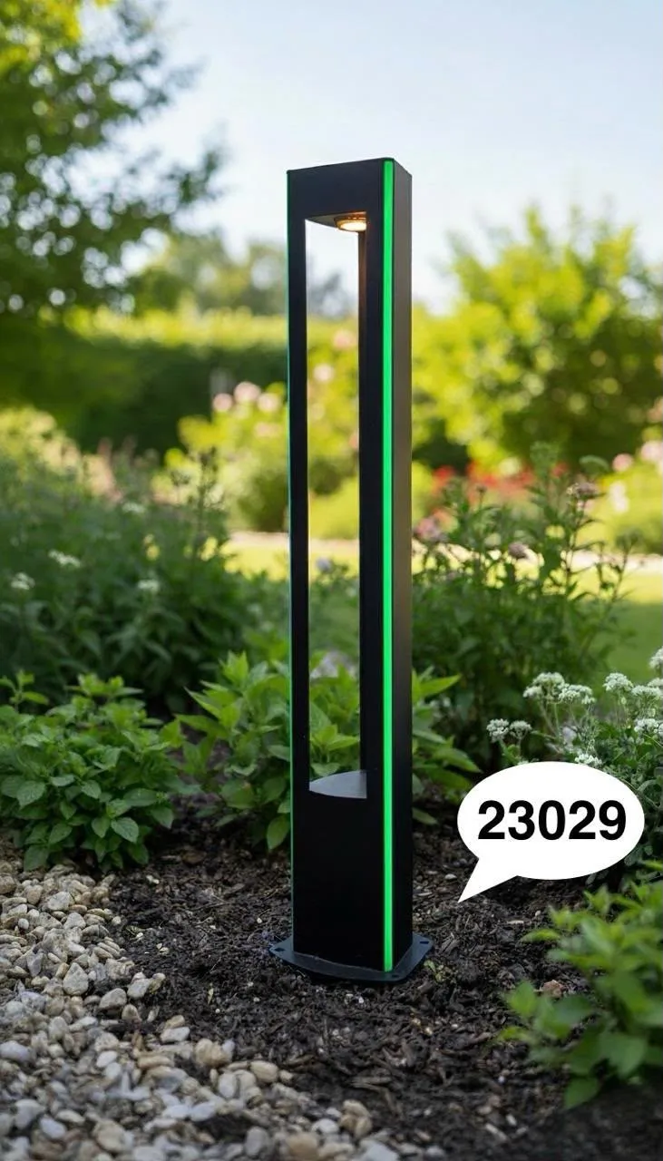 Bollard 23029 in a garden