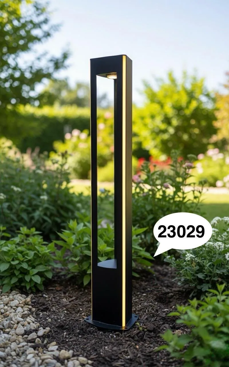 Bollard 23029 in a garden