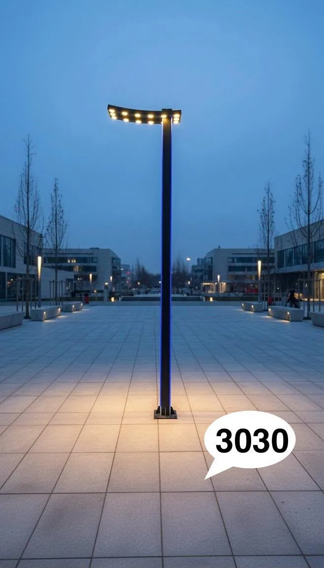 Street Light 3030 in a city plaza