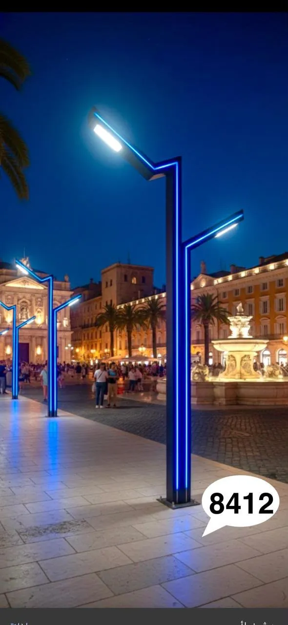 Street Light 8412 in a city plaza