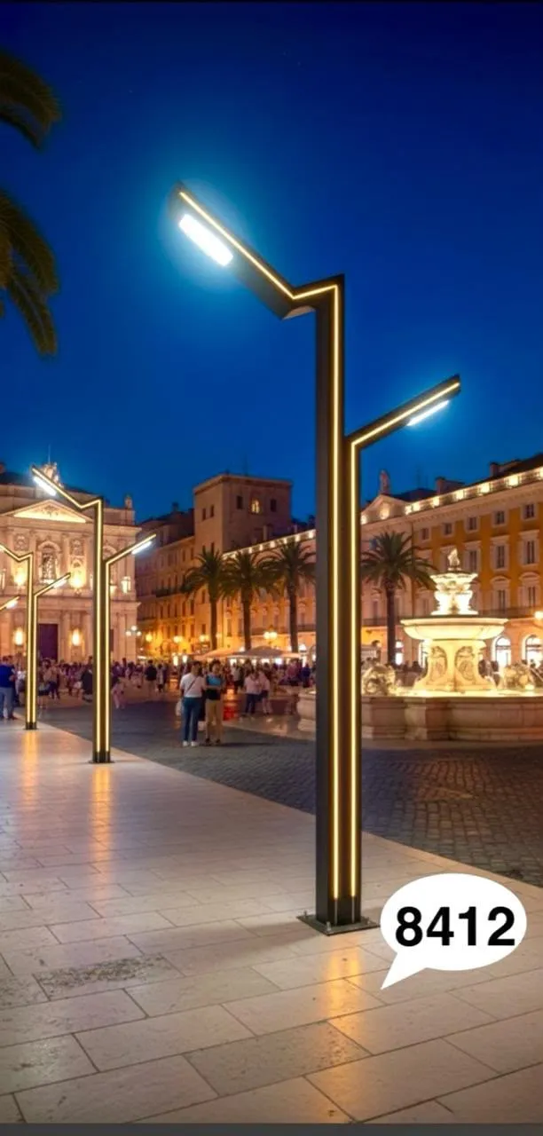 Street Light 8412 in a city plaza