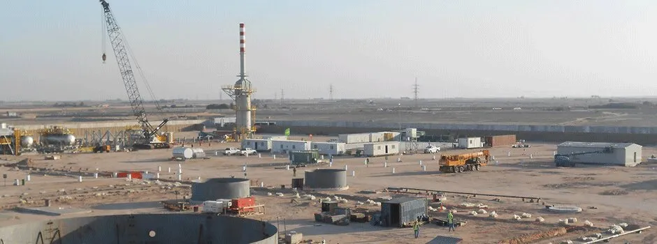 Baustelle in der Öl- und Gasindustrie